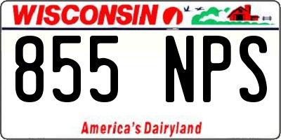 WI license plate 855NPS