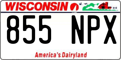 WI license plate 855NPX