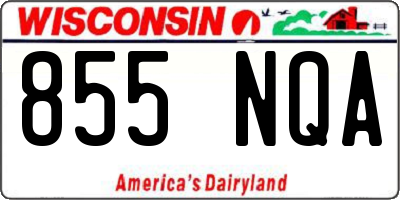 WI license plate 855NQA