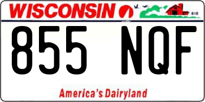 WI license plate 855NQF
