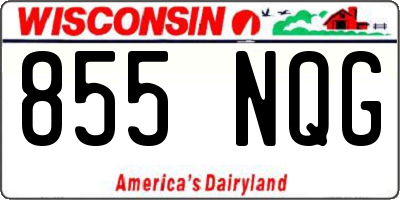 WI license plate 855NQG