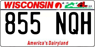 WI license plate 855NQH