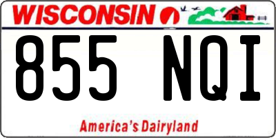 WI license plate 855NQI