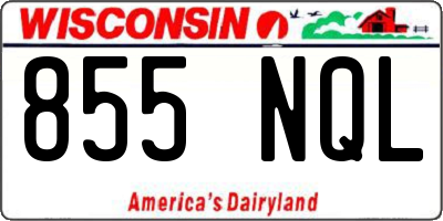 WI license plate 855NQL
