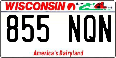 WI license plate 855NQN
