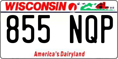 WI license plate 855NQP