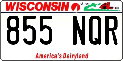 WI license plate 855NQR