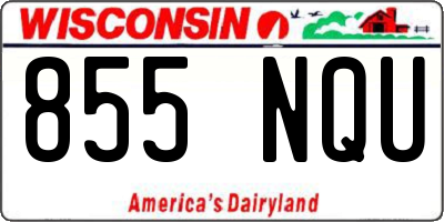 WI license plate 855NQU