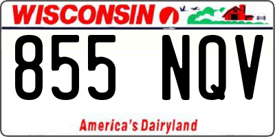 WI license plate 855NQV