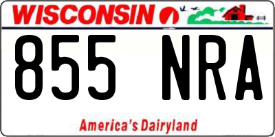 WI license plate 855NRA
