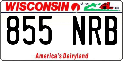 WI license plate 855NRB