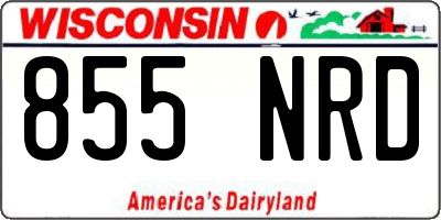 WI license plate 855NRD