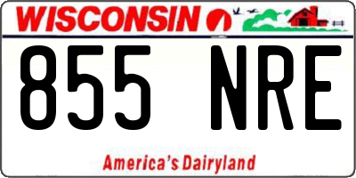 WI license plate 855NRE