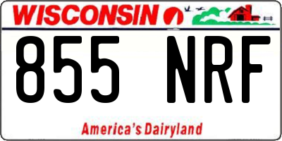 WI license plate 855NRF