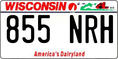 WI license plate 855NRH