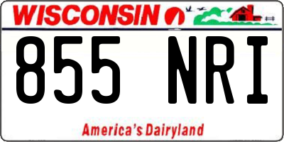 WI license plate 855NRI