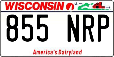WI license plate 855NRP