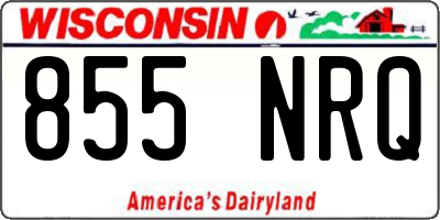 WI license plate 855NRQ