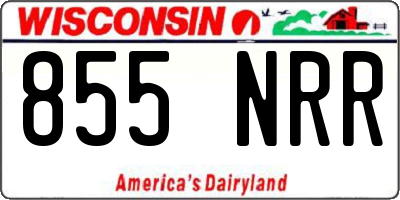 WI license plate 855NRR