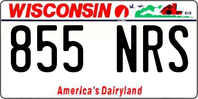 WI license plate 855NRS