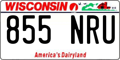 WI license plate 855NRU
