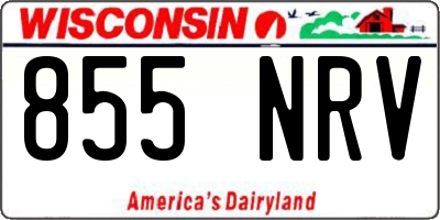 WI license plate 855NRV