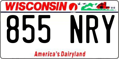 WI license plate 855NRY