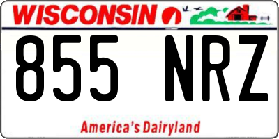 WI license plate 855NRZ