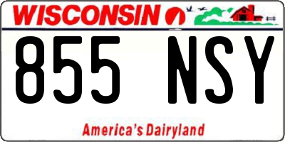 WI license plate 855NSY