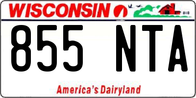 WI license plate 855NTA