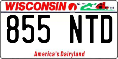 WI license plate 855NTD