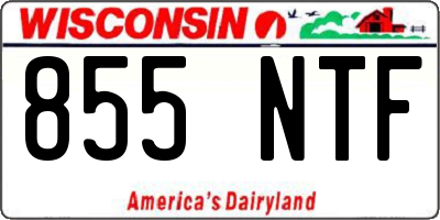 WI license plate 855NTF