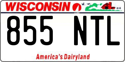 WI license plate 855NTL
