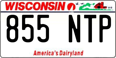 WI license plate 855NTP