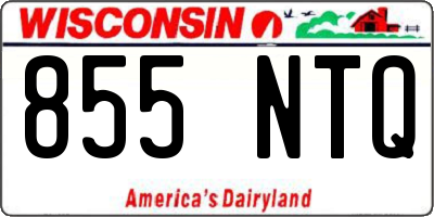 WI license plate 855NTQ