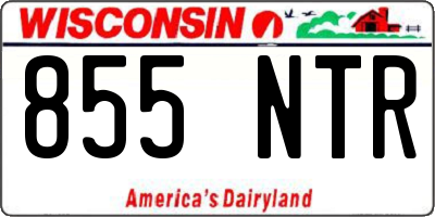 WI license plate 855NTR