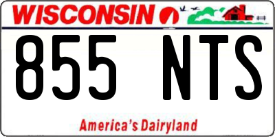 WI license plate 855NTS