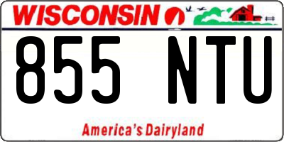 WI license plate 855NTU