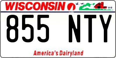 WI license plate 855NTY