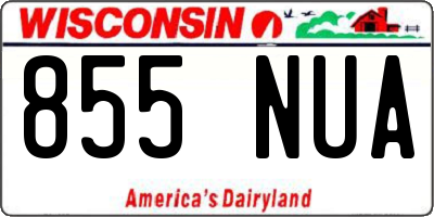 WI license plate 855NUA