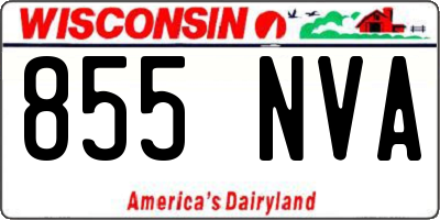 WI license plate 855NVA