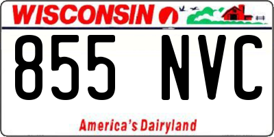 WI license plate 855NVC