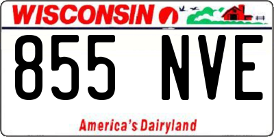 WI license plate 855NVE