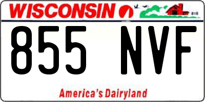 WI license plate 855NVF
