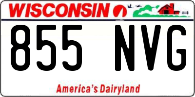 WI license plate 855NVG