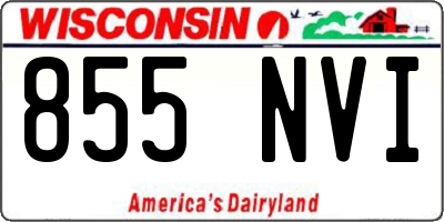 WI license plate 855NVI