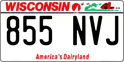 WI license plate 855NVJ
