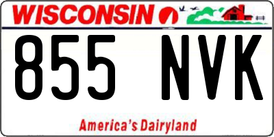 WI license plate 855NVK