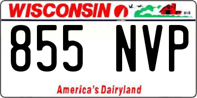 WI license plate 855NVP