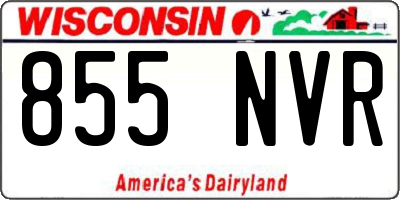 WI license plate 855NVR